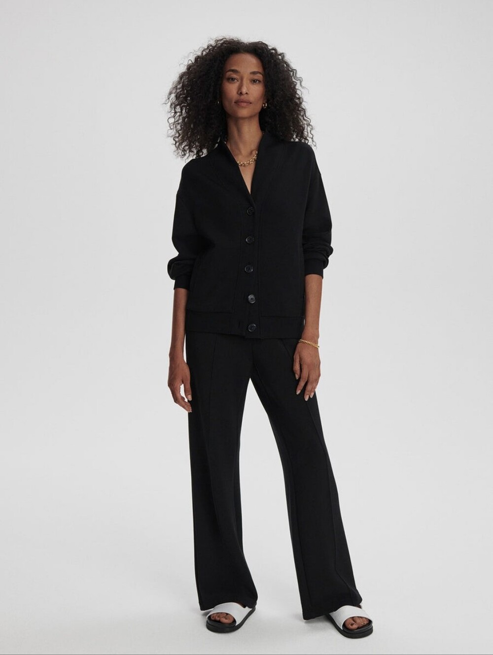 Varley Double Soft Black Cardigan S